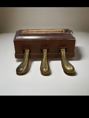Pedal Set For Piano Used Unrestored Conversation Piece Book Shelf Desk Weight